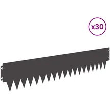 vidaXL Raseneinfassung 30 Stk. 103 x 20 cm Metall Schwarz