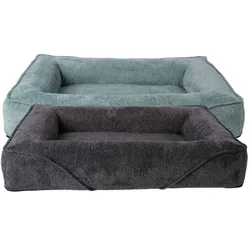 Hundebett KORFU Ortho von Petlando - orthopädisches Bett für Hunde in anthrazit oder mint (Größe: L / Farbe: mint)