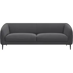 3-Sitzer FLEXLUX "Belle Designsofa, Couch, bequem durch Kaltschaum im Sitz", grau (dervit grau), B:218cm H:74cm T:89cm, 100% Polyester, Sofas, Skandinavisches Design, In hochwertiger Verarbeitung