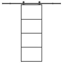 vidaXL Schiebetür rechts 76 x 205 cm grau