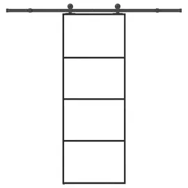vidaXL Schiebetür rechts 76 x 205 cm grau
