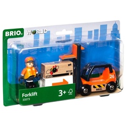 BRIO® Spielzeugeisenbahn-Lokomotive Brio World Eisenbahn Fahrzeug Gabelstapler 4 Teile 33573