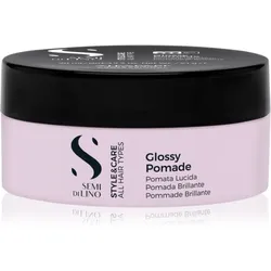 Alfaparf Milano Semi di Lino Style&Care Glossy Pomade Formende Wachspomade zur Ausrichtung und Modellierung der Frisur mit hohem Glanz 100 ml