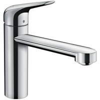 hansgrohe Küchenarmatur Niederdruck (Wasserhahn Küche 360° schwenkbar, für Niederdruck, hoher Komfort-Auslauf 120mm, Standardanschlüsse) Chrom