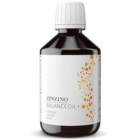 ZinZino BalanceOil+ Fischöl mit Omega-3 2478 mg, Omega-9, Vitamin D3, Tocopherol, DHA, EPA mit Olivenöl Geschmack Orange-Zitrone-Minze, 300 ml