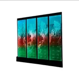 Xlmoebel Zierbrunnen Innovative Raumteilung Wasserfall Wand Wasserspiel LED Wasserwand, (Water Wall), Hergestellt in Europa weiß