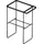 Duravit DuraSquare 51,6x33cm, bodenstehend, schwarz matt