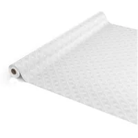 ANRO Wachstuchtischdecke Wachstuch abwaschbar Tischdecke Karo Einfarbig Uni Weiß