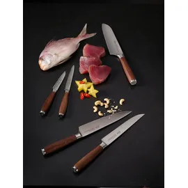Rösle Masterclass Santokumesser 17 cm silberfarben/Nussbaumholz