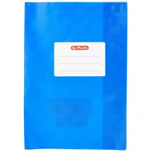 Herlitz 5205042 Heftschoner (DIN A5, geprägt Bast, PP), 1 Stück, dunkelblau