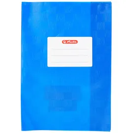 Herlitz 5205042 Heftschoner (DIN A5, geprägt Bast, PP), 1 Stück, dunkelblau