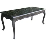 Casa Padrino Barock Esstisch Schwarz 140cm - Esszimmer Tisch - Sondermodell