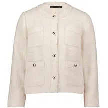Betty Barclay Damen Blazer-Jacke mit Fransen 36, beige - 36
