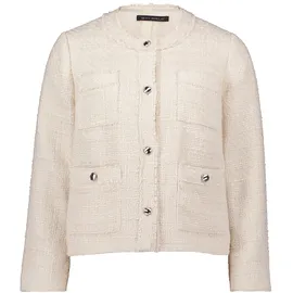 Betty Barclay Damen Blazer-Jacke mit Fransen 36, beige - 36