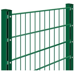 Doppelstabmattenzaun Rundum-sorglos-Paket Moosgrün, Abdeckleiste, 6/5/6 mm,7,5 m,830 mm,gerade