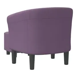 vidaXL Clubsessel mit Fußhocker Lila Stoff