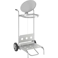 VAR | Pedal-Müllsackständer aus Stahl | mobil | handfreie Bedienung | für Volumen 120 l