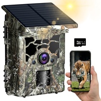 VOTUKU Solar Wildkamera WLAN Bluetooth, 4K 30fps 46MP Outdoor Jagdkamera Kabellos APP, Extra großer Erfassungswinkel Bewegungsmelder Nachtsicht IP66 Wasserdicht, 32GB Micro SD-Karte