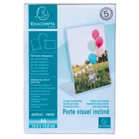 Exacompta 30x Tischaufsteller A6 Hochformat/Querformat Kristall