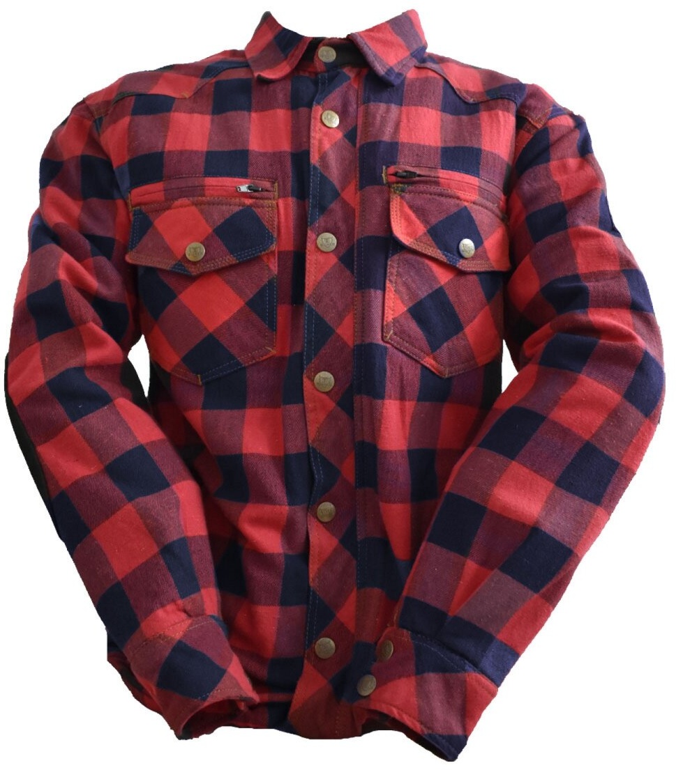 Bores Lumberjack Jacken-Hemd blau / rot Herren 2XL