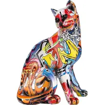 Gilde Dekofigur Poly Katze Pop Art (BxHxL) 23 cm x 29 cm x 16 cm weiß