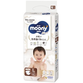 Moony Japanische windeln Moony Natural L (9-14 kg) 38 psc//Japanese diapers Moony Natural L (9-14 kg) 38 psc