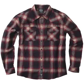 West Coast Choppers Outlaw Flannel Langarmhemd Rot S