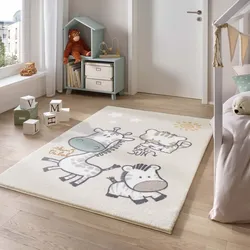 Kinderzimmerteppich Soft Kids kuschelig weich Jungle Babys 120x170 cm