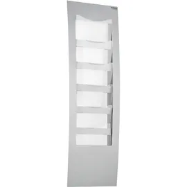 Kerkmann Wandprospekthalter Vario alu DIN A4 6 Fächern 31,0 x 10,0 x 102,0 cm, 1 St.