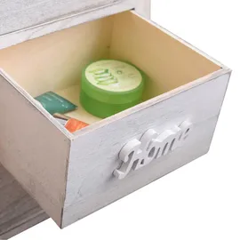 Mobili Rebecca Nachttisch Weiß Holz, Rechteckig, 27x57x37 cm, Schlafzimmer, Nachttische