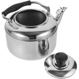 DOITOOL Küchenhexe Wasserkessel, 2l Flötenkessel Induktion Whistling,Teekocher Tea Kessel Pfeife Teekessel Küche Kaffeekessel Metall Wasserkessel Für Heimrestaurant Camping Gasherd Camping