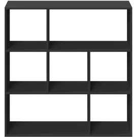 vidaXL Raumteiler-Bücherregal 102 x 29 x 103,5 cm Schwarz