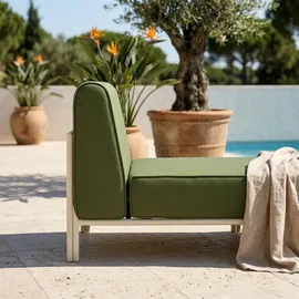 Oviala Chaiselongue Gartenmöbel khakigrün