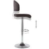 vidaXL Barhocker 2er Set drehbar Kunstleder 2x Sgabelli Bar  Crema 60 x 60 x 110 cm Braun