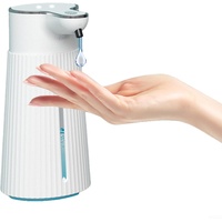 Schaumseifenspender, automatischer Sensor-Seifenspender, Seifenpumpe, 400 ml, wiederaufladbar, berührungsfrei, Wandmontage für Zuhause