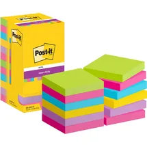 Post-it Super Sticky Notes, Farbig, Vorteilspackung mit 12 Stück