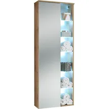 BASIC by Balculina BASIC Best Hochschrank 55 x 160 cm Beige Glas/Metall