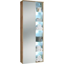 BASIC by Balculina BASIC Best Hochschrank 55 x 160 cm Beige Glas/Metall