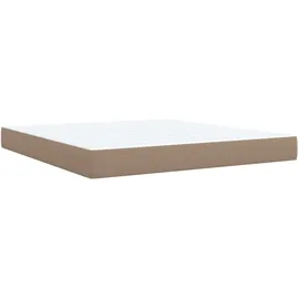 vidaXL Boxspringbett Matratze Cappuccino-Braun 180x200 cm Kunstleder