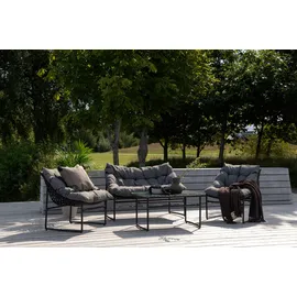 VCM Tina Loungeset 4-tlg. grau/schwarz