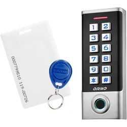 Wasserdichtes Code-Schloss mit Karten-/Transponderleser und Fingerabdruckscanner, IP68, 1 Relaisausgang 3A