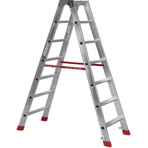 Euroline Alu-Stufenstehleiter 2 x 7 Stufen (3057707)