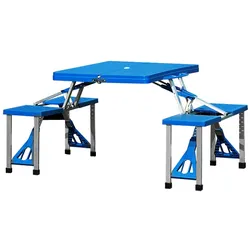 CASARIA® Campingtisch Klappbar mit Stühlen Schirmständer Alu Camping Klapptisch Faltbar
