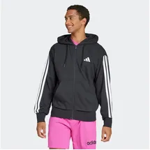 adidas Essentials 3-Streifen French Terry Reißverschlusspullover Black / White 3XL