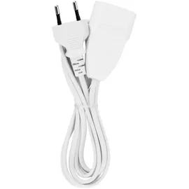 REV Ritter REV 00128010 Strom Verlängerungskabel 2.5 A Weiß 2 m H03VV-F 2X 0,75 mm2