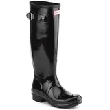 Hunter Original Damenstiefel aus glänzendem Gummi bis zum Knie in Schwarz – 8 UK - 42 EU - 10 US / Black - Schwarz - 42