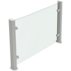 Glasschutz einbau 2 halterungen 1 glas - 745x30x420 mm - 12514907 Eurast