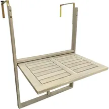 Estexo Balkonhängetisch Balkontisch Hängetisch Klapptisch Balkon Tisch Weiß Klappbar