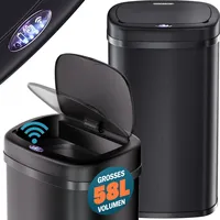monzana Sensor Mülleimer 58 l Schwarz