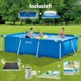 Intex – Schwimmbecken mit rechteckigem Rahmen – 300 x 200 x 75 cm – im Lieferumfang enthalten Accessoire CB97